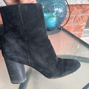 Used but lots of life left. Can't wear as I have a bad knee. :( suede